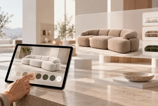 Mazing platform: switching the fabric variants of a sofa with AI